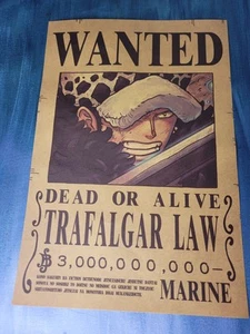 One Piece Trafalgar Law Wanted Dead Or Alive Poster - Bild 1 von 5