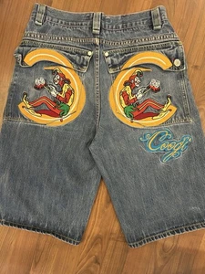 Vintage Coogi Embroidered King Jester Joker Hip Hop Y2K Jeans Men's Size 32 - Picture 1 of 10