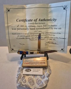 Custom Gary Harbour Scrimshaw Case XX 6254 CV Smooth Bone Trapper With COA 05/20 - Picture 1 of 17