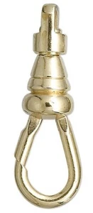 Clasp, 10 Gold Plated Brass & Steel 22x8mm Swivel Clips Lanyards ID Badges - Picture 1 of 2