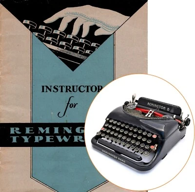 Máquina de escribir portátil Remington 5 manual de instrucciones repro Streamliner de colección Foto 1 de 2