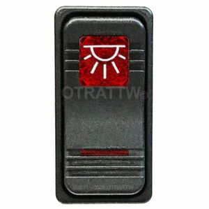 OTRATTW Carling Tech Contura X Rocker Switch, Polaris, DOME LIGHT, RED LENS - Bild 1 von 4