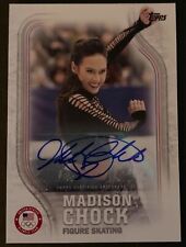 2018 Madison Chock Topps Olympic Figure Skater USA Autograph Card Signed 049/60