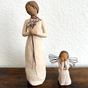 Willow Tree "Grateful" & Child "Angel of Caring" Figurine Susan Lordi | Demdaco - Picture 1 of 8