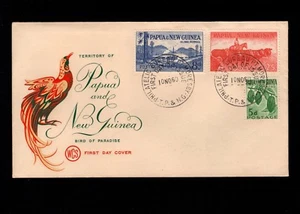 Papua & New Guinea Port Moresby 1st Day 1960 (2) Island Life & Cacao Cover 5l - Picture 1 of 2
