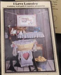 I Love Laundry Washday Wall Quilt & Laundry Accessories Pattern By Calico Hills - Picture 1 of 2