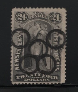 PR76 VF used neat Fancy cancel with nice color cv $ 350 ! see pic ! - Imagen 1 de 1
