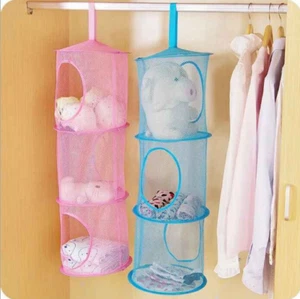 1pc Multi-function 3 Shelf Folding Hanging Storage Bag For Kid Toy Laundry Cloth - Picture 1 of 2