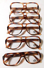 Vintage 5 Pc. Lot ELITE OPTICAL Jim Amber 52/20 Eyeglass Frame New Old Stock #T1