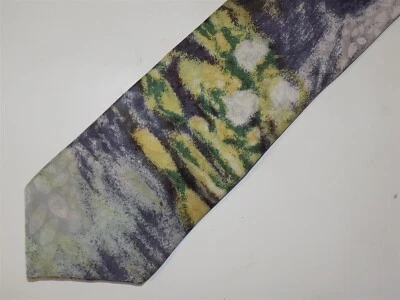 Corbata de seda "Nenúfares" 56" x 3 1/2" RM STYLE by RALPH MARLIN Foto 1 de 3