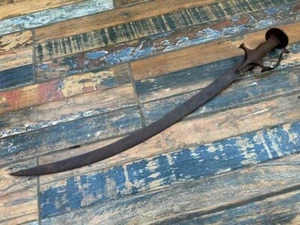 Ancient Old Hand Forged Floral Sword Hilt Sword Tulwar Dagger - Picture 1 of 14