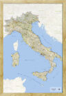 Landkarten - Italien - Bildung Educational Poster Plakat - Gre 61x91,5 cm