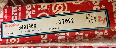 27092 2 discos/rotores de freno delanteros Brembo para Dodge Plymouth no hechos en China Foto 1 de 4