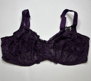 Simone Pérèle Purple Lace Bra Size 40E W/ Underwire 12M320 - Picture 1 of 5