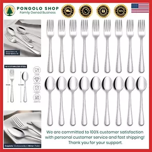 Elegant 24-Piece Food Grade Stainless Steel Silverware Set for Home & Restaurant - Picture 1 of 9