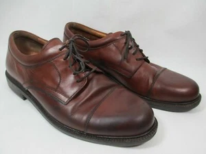 Johnston Murphy Passport Brown Leather Cap Toe Lace Up Oxford Dress Shoes M 9.5 - Picture 1 of 10