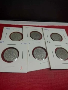 2,5 escudo argento, lotto di 6 monete dal Portogallo 1932 al 1948, C062 - Foto 1 di 13