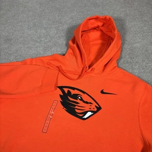 Sudadera con Capucha Nike Oregon State Beavers Para Hombre Talla L Naranja Club Polar Nueva Sin Etiquetas - Imagen 1 de 9