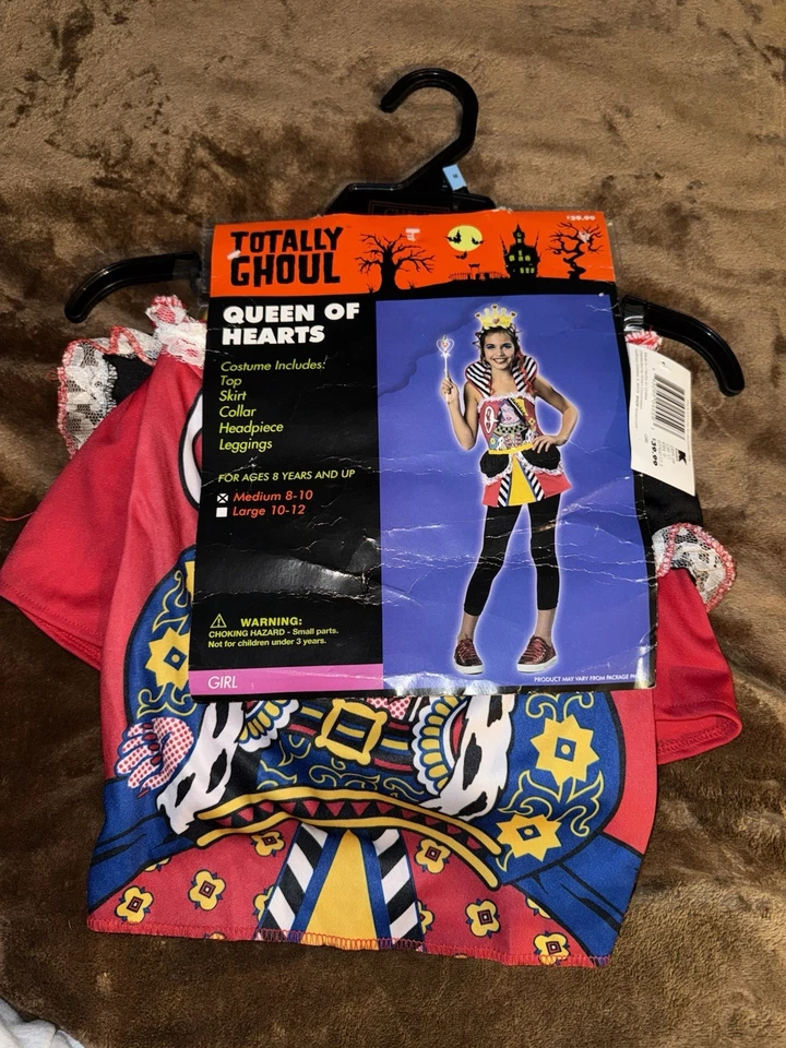 Disfraz Totally Ghoul Reina de Corazones con Accesorios Nuevo Foto 1 de 3