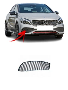 PARA MB A W176 12-18 AMG NUEVO NEGRO PARACHOQUES DELANTERO INFERIOR REJILLA CUBIERTA MOLDURA DERECHA O/S - Imagen 1 de 7