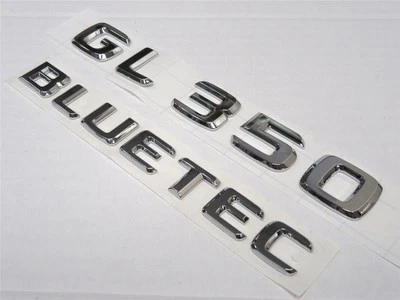 Fabricante de equipos originales Mercedes Benz GL350 GL 350 y Bluetec emblema trasero cromado logotipo insignia Foto 1 de 4