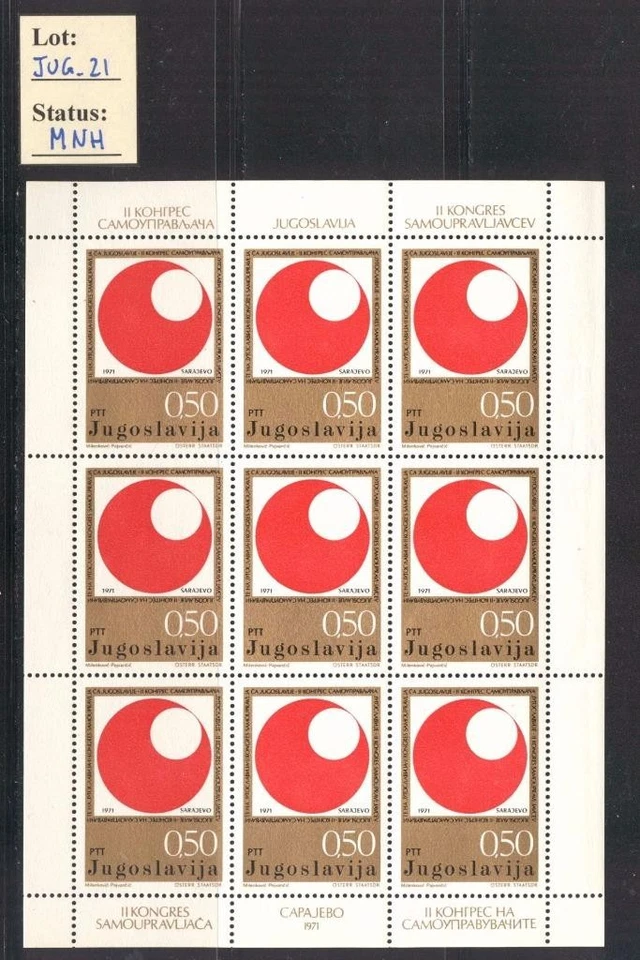 JUG_21 - YUGOSLAVIA. Hermosa mini sábana 1971. MNH. Foto 1 de 1