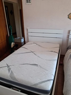 letto contenitore una piazza e mezza Con Materasso Memory - Immagine 1 di 4