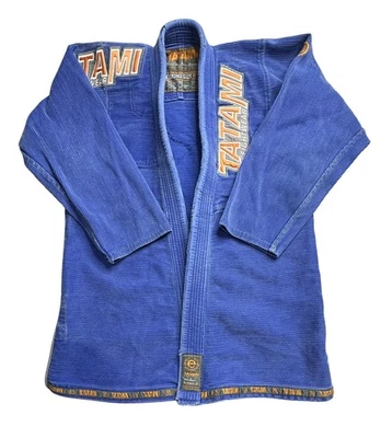 Chaqueta Tatami Fightwear Jiu Jitsu Gi A2 Azul Algodón BJJ Kimono Parche Brasil Logo Foto 1 de 4