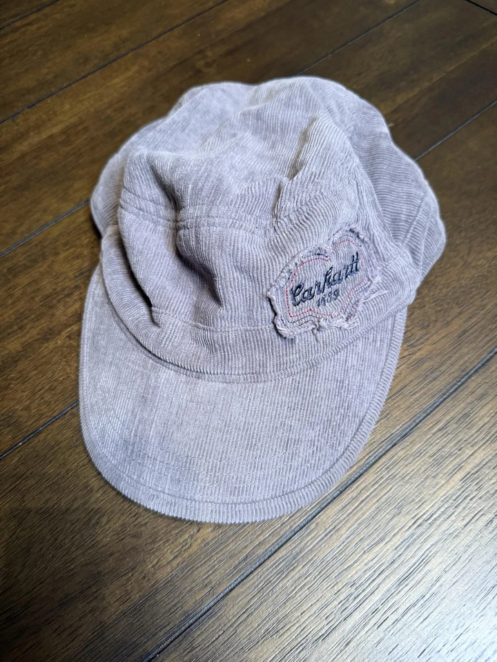 Sombrero Carhartt Gorra Correa Trasera Para Hombres Gris Pana Militar Cadete Parche Ropa de Trabajo Foto 1 de 4