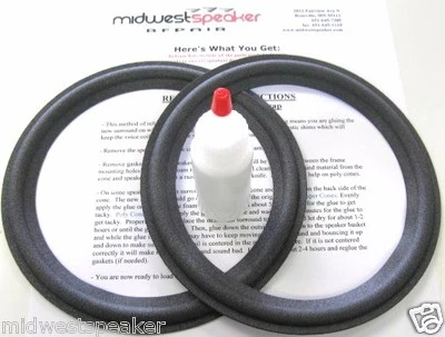 MW AUDIO JBL LE8 LE8T PR-8 - 8" Woofer Refoam Kit - Speaker Foam Repair- FREE US SHIPPING