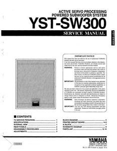 Service Manual-Anleitung für Yamaha YST-SW300  - Picture 1 of 1