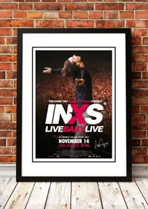 INXS Signed Framed A4 Poster (1991) - Retro Band Art - Great Gift Idea - Picture 1 of 4
