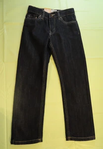 LEVI'S 511 SLIM Dark Wash Blue Denim Jeans Boy's Size 7 Regular ADJUSTABLE WAIST - Picture 1 of 15