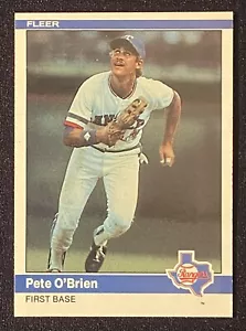 Tarjeta de béisbol Fleer #423 Pete O’Brien 1984 MLB Texas Rangers primera base - Imagen 1 de 2