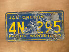 1961 Oregon License Plate # 4N- 295
