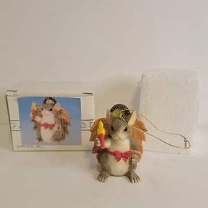 Fitz Floyd 1997 Charming Tails Maxines Angel Ornament Christmas Mouse 86/701 - Picture 1 of 6