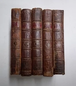 The Jewish Spy Series By Marquis D'Argens, 5 Vols. 1766. Rare. Leatherbound - Picture 1 of 15