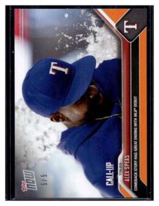 2023 Topps Now #591 Alex Speas Orange Parallel Card #d 5/5 Call-Up