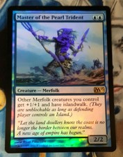 Master of the Pearl Trident FOIL MTG Magic 2013 M13 Rare Slightly Played x1 OC3