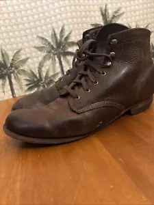 VTG Wolverine 1000 Mile Made in USA Brown Leather Ankle Boots Mens Sz US 10.5 D - Picture 1 of 24