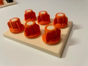 Adaptadores de carrete Super 8 a 8 mm - Naranja con almacenamiento crema vintage - Juego de 6 - Imagen 1 de 3