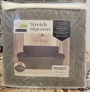 Easy-Going Stretch Loveseat Slipcover 2 Seat Sofa Cover GRAY - Picture 1 of 2
