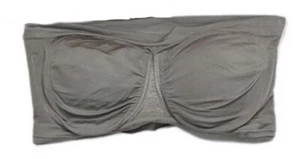 NWOT Rhonda Shear 1X Bandeau Bra with Removable Pads 9683 Gray 97435 - Picture 1 of 1