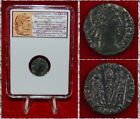 Ancient Roman Empire Coin CONSTANTINE THE GREAT Two Roman Soldiers Glory of Army