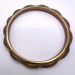 Brazalete de cuerda de latón trenzado vintage de 2 9/16"" diámetro interior - Imagen 1 de 4