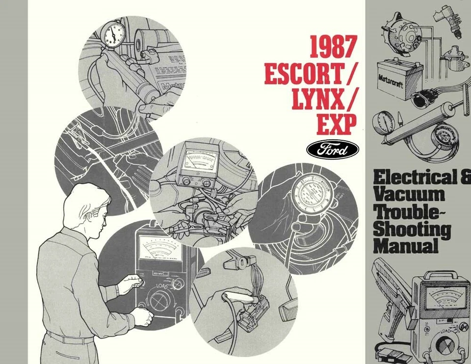 Ford Escort 1987, EXP, Mercury Lynx aspiradora eléctrica manual de solución de problemas Foto 1 de 1