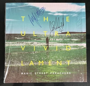 MANIC STREET PREACHERS - THE ULTRA VIVID LAMENT BLACK VINYL LP SIGNED - Picture 1 of 8