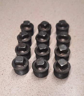 Square Pipe Plug Malleable Iron Black 1/2" Male Qty: 12 - Image 1 of 2