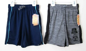 Lot of 2 Boy Shorts Disney Star Wars Size 4 Kid Cartoon Movie Elastic Waistband - Picture 1 of 8