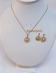 Swarovski Backstage Round Set Gold-Plated Clear Crystal Authentic NEW 5098512 - Picture 1 of 12